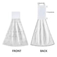 thumbnail image 3 of Dailycode Kitchen Wash Cloths with Hanging Loops Absorbent Absorbent Quick Drying Hand Towels, 2 Pack, White and Light Gray Triangular, 3 of 7