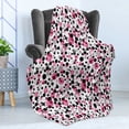 thumbnail image 4 of Retro Soft Flannel Fleece Blanket, Pattern with Different Colored Big and Small Polka Dots Grunge Effect Spotty Design, Cozy Plush for Indoor and Outdoor Use, 50" x 70", Multicolor, by Ambesonne, 4 of 5