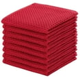 thumbnail image 1 of joybest Cotton Kitchen Dish Cloths, 8-Pack Waffle Weave Ultra Soft Absorbent Dish Towels Washcloths Quick Drying Dish Rags, 12x12 Inches, Red, 1 of 15