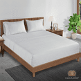 thumbnail image 4 of Casa Platino Sábanas Tamaño Queen – Sábanas Refrescantes 100% Algodón de 450 Hilos, Acabado Satinado de Lujo para Hotel, Comodidad Suave y Sedosa, Fácil Cuidado – Raya de Tictac, 4 of 5
