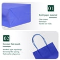 thumbnail image 4 of IN-JOOYAA Gift Bags Small Size Kraft Paper Gift Bags with Handles 25 Pcs (Royal Blue, 5 x 3.1 x 8.2 in), 4 of 7