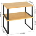 thumbnail image 2 of Kitchen Cabinet Shelf Organizer, Set of 2 Kitchen Counter Shelves E tendable Stackable Countertop Organizers Metal and Bamboo Counter Shelf Organizer - -, 2 of 8