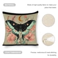 thumbnail image 4 of butterfly flowers crescent linen throw pillowcase decoration pillowcase gifting preferred 18x18 inch cushion cover 2 sets sofa pillowcase sofa bedroom living room car, 4 of 8