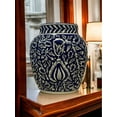 thumbnail image 4 of PotteryDen Traditional Blue & White Vase - Height 20 cm | Length 16 cm | Hand Painted | Hand Textured | Set of 1 | Ceramic | Ideal for flower decorations, 4 of 4