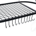 thumbnail image 6 of WUZSTAR Kitchen Pot Hanging Storage Rack Holder Square Grid Wall Mount Pot Rack Iron Material Pan Hanger Shelf, 6 of 6