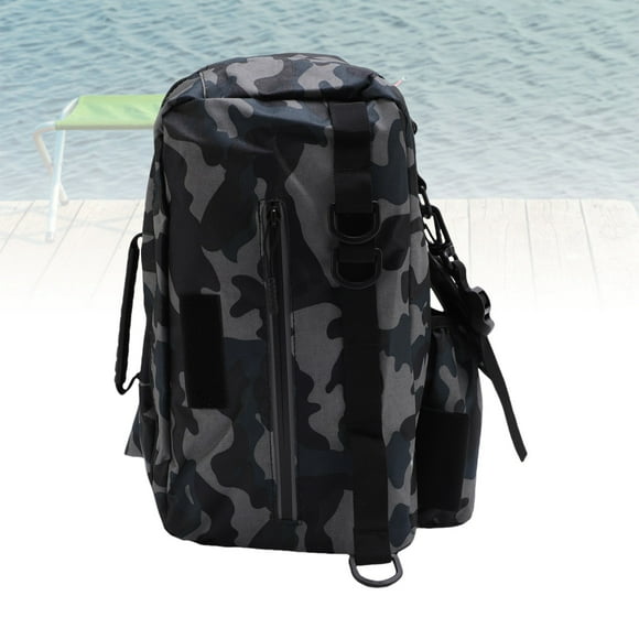 Fishing Sling Bag, Rod Holder, Outdoor Backpack with Multiple Storage Pockets, Ideal for Fishing, Hiking, Camping