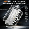 thumbnail image 2 of Allytechgroup for iPhone 17 Pro Max Case with Screen Protection, Mangetic Back Cover Wireless Charging Support Kickstand Ring Holder Anti-Scratch Phone Case for Apple iPhone 17 Pro Max, Clear, 2 of 6