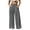 Dark Gray-1, variant on Womens Cotton Pants High Waist Wide Leg Dress Pants Business Casual Office Trousers Summer Boho Travel Workwear