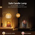 thumbnail image 4 of Candle Warmer, Candle Warmer Lamp with Timer & Dimmer Candle Warmer Height Adjustable for all Size Scented Candles, Candle Warmer with 2 * 50W Bulbs for Home Decor Mothers Day(Gold), 4 of 14