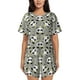 thumbnail image 1 of Fotbe Panda With Crown And Stars Conjunto de Pijama Estampado para Mujer, 2 Piezas, Ropa de Dormir con Camiseta de Manga Corta y Shorts Suaves-Small, 1 of 6
