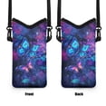 thumbnail image 6 of SEANATIVE Small Cell Phone Purse Crossbody Bags for Women Men Water-Resistant Phone Bag Case for Cellphone, Keys, Earphone, Cashes, 8 x 4 inch, Galaxy Butterfly Blue Violet Flower Leaf, 6 of 7