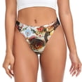 thumbnail image 1 of Fotbe Rose Floral Skull Tanga Sin Costuras para Mujer con Estampado – Panties Invisibles, Transpirables y Cómodos para Uso Diario-Large, 1 of 6