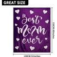 thumbnail image 3 of Best Mum Ever Blanket Mum Blanket Flannel Blanket for Mum Gift for Mum for Women on Her Birthday from Daughter Son(Blue), 3 of 6