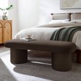 thumbnail image 1 of Modway Orla Performance Velvet Bench in Chocolate Brown, 1 of 10