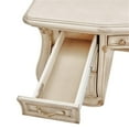 thumbnail image 4 of Pemberly Row Contemporary Transitional Wood Vanity Desk - Ivory, 4 of 14