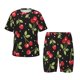 thumbnail image 1 of Fotbe Sweet Red Cherry Pijama Estampada de 2 Piezas para Niños – Ropa de Dormir de Manga Corta Cómoda para Niños y Niñas, Camiseta y Shorts de Algodón-XX-Large, 1 of 6