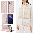 thumbnail image 1 of ELEHOLD for iPhone 13 Pro Max Wallet Case,Card Slot Zipper Purse Adjustable Crossbody Strap Stand Function Leather Wallet Case for iPhone 13 Pro Max 6.7 inch, Rosegold, 1 of 8