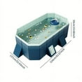 thumbnail image 3 of Montary Foldable Swimming Pool Non-Inflatable, Portable Family & Pets Outdoor Use 82x54x19 Inch, 3 of 14