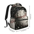thumbnail image 3 of KLL Baseball Breaking Glass Print Casual Backpack for Men Women,Travel Casual Backpack Outdoor Activities Bag Daypack for Travel Hiking Shopping Daily, 3 of 5