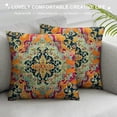 thumbnail image 3 of PHYHOO Boho Vintage Throw Pillow Cover Orange Pattern Ethnic Decorative Pillow Cases Home Decor Square Pillowcase, 3 of 5