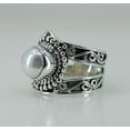 thumbnail image 4 of Freshwater Pearl 925 Sterling Silver Handmade Women Statement Ring Size 10.5, 4 of 6