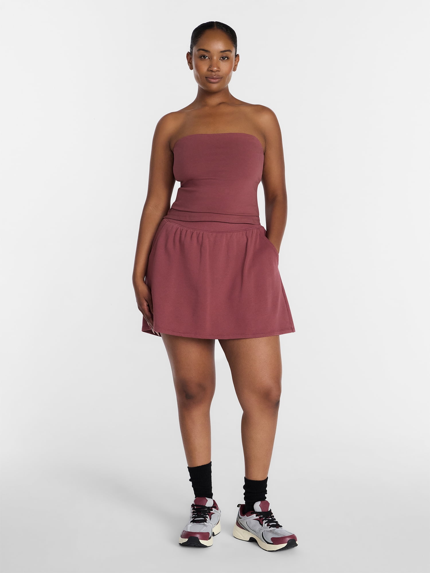 Athletic Works Women's and Women's Plus Fleece Skort, Size XS-4X