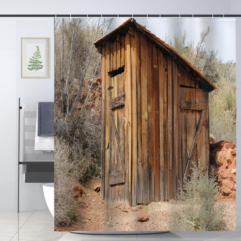 Outhouse store shower curtain