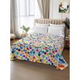 thumbnail image 2 of Colorful Polka Dot Flat Sheets Only Full Size, Soft Breathable Bed Top Sheets for Mattress, Rainbow Polka Dots Watercolor Luxury Bedding Flat Sheets for Home Hotel Bedroom Bed Protection, 2 of 9