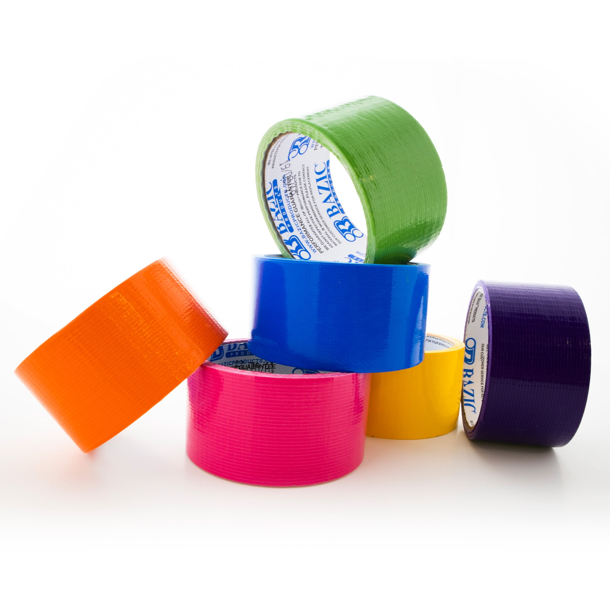 BAZIC Neon Colored Duct Tape 1.88 X 10 Yards, Multi-Use Waterproof, 6-Pack  