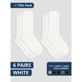 thumbnail image 6 of Special Essentials Diabetic Socks Crew for Men & Women – 6 Pairs of Non-Binding Moisture-Wicking Neuropathy Socks, 6 of 7