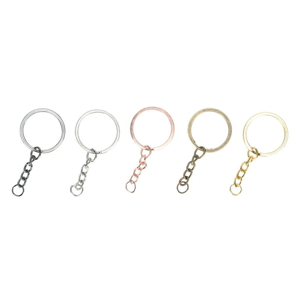 Mgaxyff Keychain Connector 100pcs Metal Rings With Chain Connector