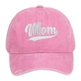 thumbnail image 1 of MIASHUI Mom Hat Vintage Washed Baseball Cap Adjustable Sun Trucker Hats,Pink, 1 of 2
