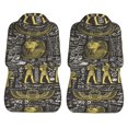 thumbnail image 5 of XMXT 2Pcs Car Seat Cover Decor Protector, Golden Egyptian Pharaoh Bucket Auto Front Seats Covers Fits for Cars SUVs Trucks, Universal Fit, 5 of 9