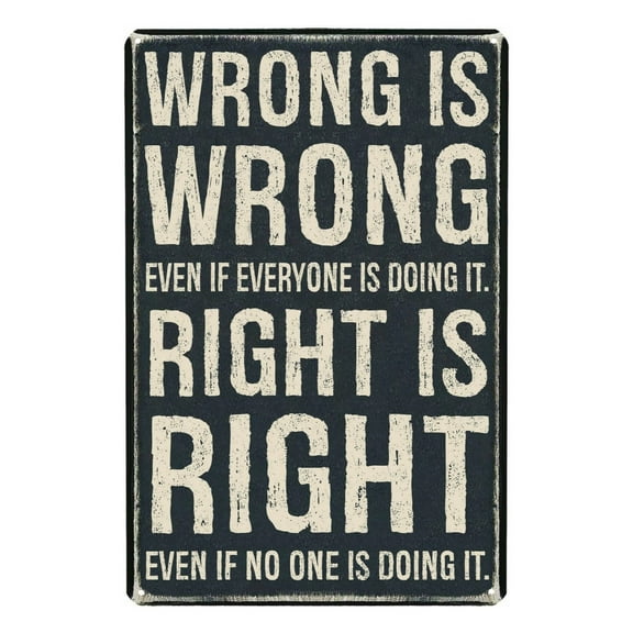 Integrity Quote Funny Metal Tin Sign Metal Tin Sign 12x8inch, Novelty Home Decor, Room Decor, Wall Decor