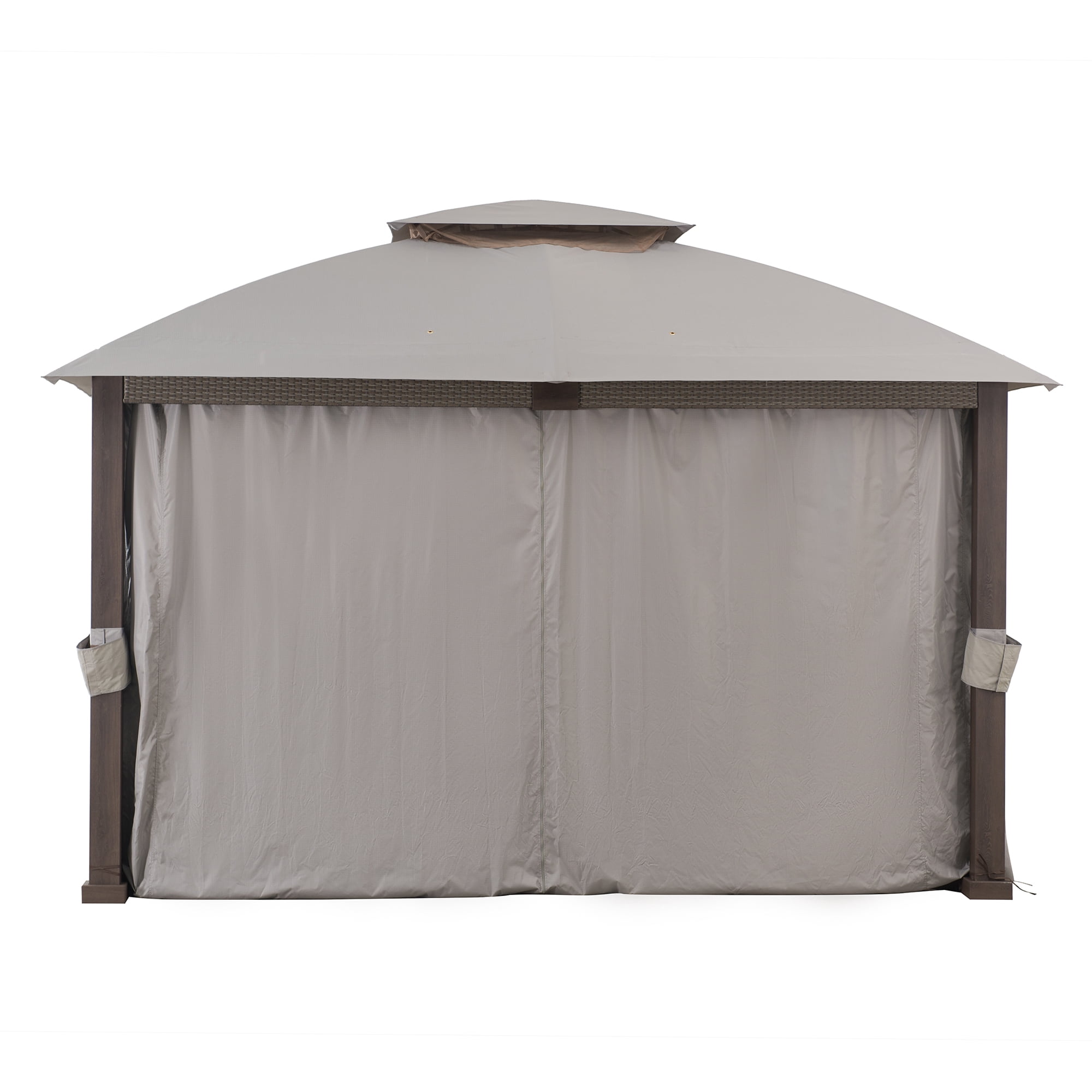 SummerCove Fiona 11 ft. x 13 ft. 2-tier Gazebo with Light Gray Canopy
