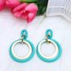 thumbnail image 1 of Pendientes de acrílico con costura hueca y círculos de 12 colores de arcoíris, pendientes personalizados de moda exagerada, pendientes para mujer, 1 of 4