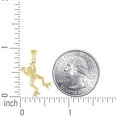 thumbnail image 2 of 10k Two-tone Gold Womens Frog Height 31.1mm X Width 17.1mm Animal Charm Pendant Necklace Pendant for Women, 2 of 2