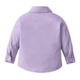 thumbnail image 6 of Curuila Kids Toddler Boys Shirt Long Sleeve Solid Color Lapel Button Down Shirts For Boys Loose Fit Casual Tops Purple Size 13-14 Years, 6 of 6