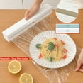 thumbnail image 2 of ZHaobin Kitchen Storage Plastic Wrap Dispenser Fixing Foil Cling Film Cutter Food Wrap Organizer Holder Case Kitchen Accessories (1PCS White), 2 of 7