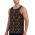 thumbnail image 2 of Pofeuu Berries Print Men's Workout Tank Tops Sleeveless Muscle Gym Shirt Quick Dry-Small, 2 of 7