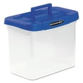 thumbnail image 6 of Fellowes Mfg. Co. Heavy-duty Portable File Box, Letter Files, 14.25" X 8.63" X 11.06", Clear/blue, 6 of 8