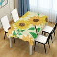 thumbnail image 7 of Sunflower Flowers Rectangle Tablecloth, Dust Proof Anti Wrinkle Wipeable Table Cloth Tabletop foration of Dinner Kitchen Wedding Holiday Party 54"x54" Decor Gift, 7 of 7