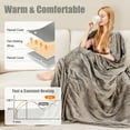 thumbnail image 6 of Gymax 62''x84'' Heated Blanket Twin Size Electric Heated Throw Blanket w/ Timer Grey, 6 of 9