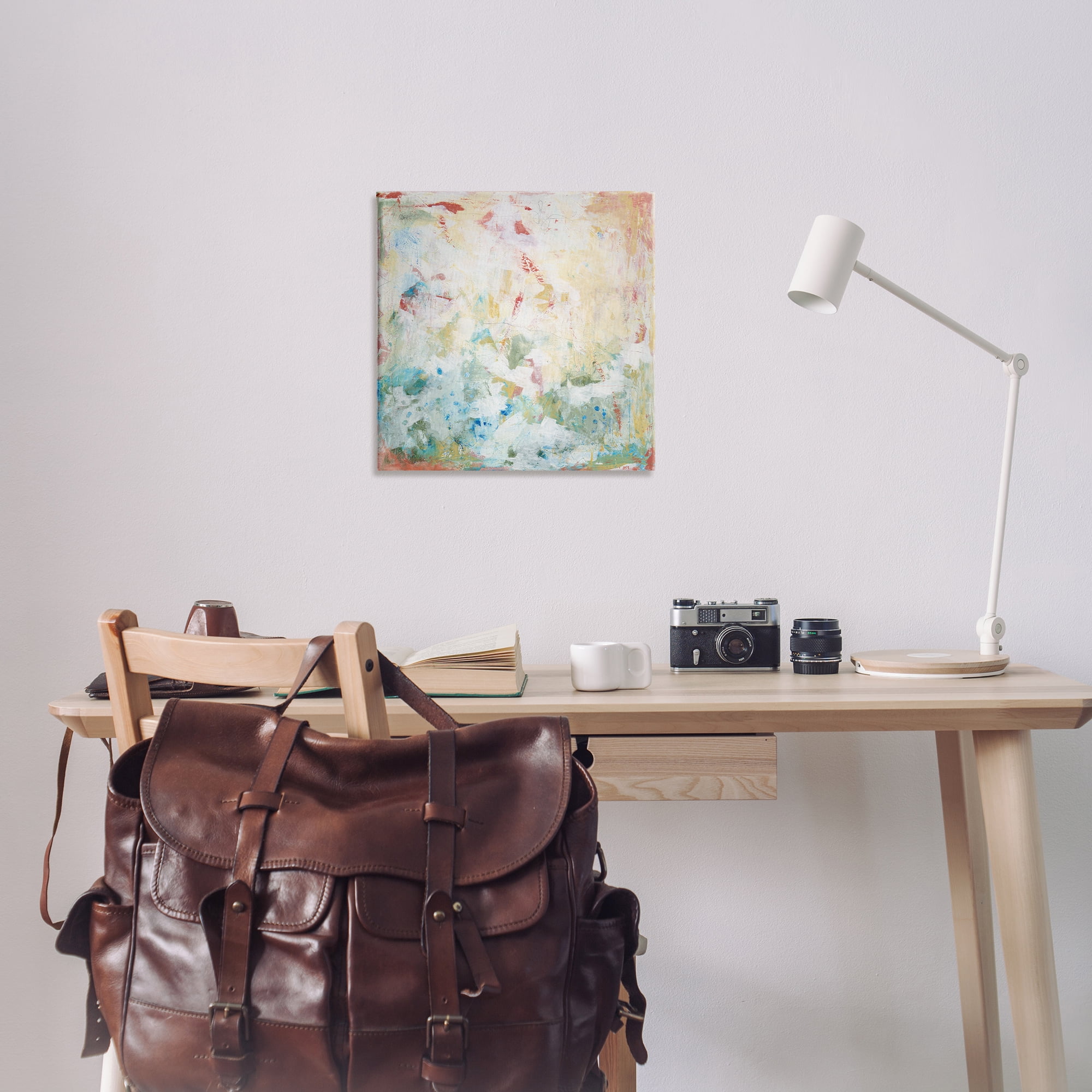 Stupell Industries Muted Restless Abstract Abstract Painting Wrapped Canvas Art Print Wall Art, 24 x 24