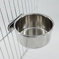 thumbnail image 3 of Parrot Feeding Cup - Anti Spill Bird Waterer - Stainless Steel Hanging Bowl, 3 of 13