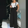 thumbnail image 4 of Clearance!NMMUED Overalls for Women Loose Fit, Baggy Overalls for Women, Jumpsuits for Women Casual, Wide Leg Jumpsuits for Women, Rompers for Women 2025, Black S, 4 of 7