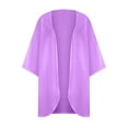 thumbnail image 4 of Dyegold Kimonos For Women Boho Fall Fashion 2023 Open Front Cardigans Tops Casual Chiffon Lightweight 3/4 Sleeve Coverups, 4 of 8