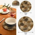 thumbnail image 3 of Coolnut Ceramic Tiles Wood Marble 3D Round Cotton Trivets Pot Holders, Hot Pads Pure Cotton Stylish Coasters for Boho, Farmhouse, Kitchen - 2pcs Home Decor Gifts, 3 of 7