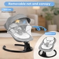 thumbnail image 4 of Baby Swing for Infants, Unisex Baby Bouncer, Bluetooth Music, 5 Sway Speeds, 10 Lullabies, for 0-9 Months,Gray, 4 of 8