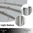 thumbnail image 6 of Junvictex Foil Silver-Grey Blackout Window Curtains for Bedroom 52"Wx95"L Modern Metallic Print,2 Panels, 6 of 7